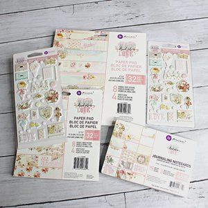 Prima Scrapbook Cardstock Paper 8x8 6x6 Journaling Cards Magic Love